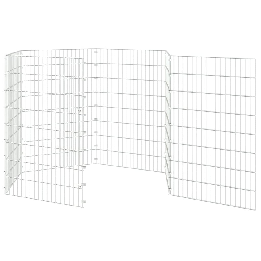 Konijnenkooi met 6 panelen 54x80 cm gegalvaniseerd ijzer 54 x 80 cm 6 panelen
