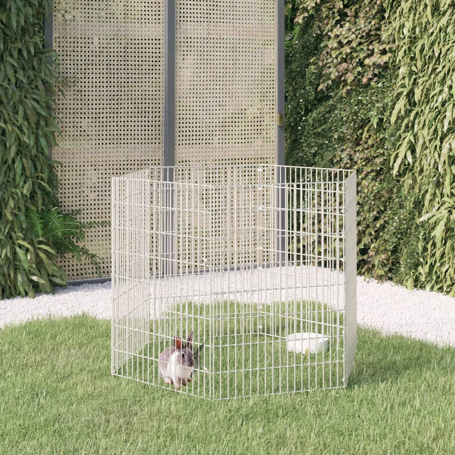 Konijnenkooi met 6 panelen 54x80 cm gegalvaniseerd ijzer 54 x 80 cm 6 panelen