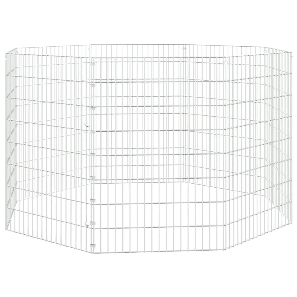 Konijnenkooi met 8 panelen 54x80 cm gegalvaniseerd ijzer 54 x 80 cm 8 panelen