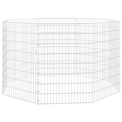Konijnenkooi met 8 panelen 54x80 cm gegalvaniseerd ijzer 54 x 80 cm 8 panelen