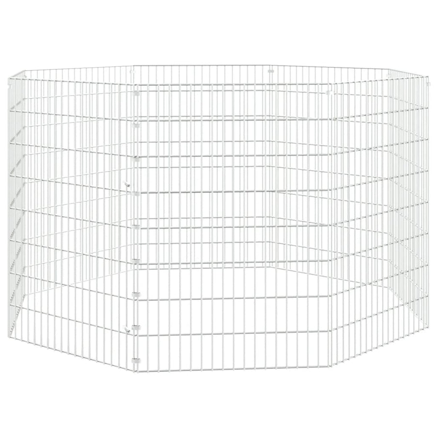 Konijnenkooi met 8 panelen 54x80 cm gegalvaniseerd ijzer 54 x 80 cm 8 panelen