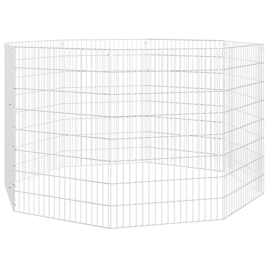 Konijnenkooi met 8 panelen 54x80 cm gegalvaniseerd ijzer 54 x 80 cm 8 panelen