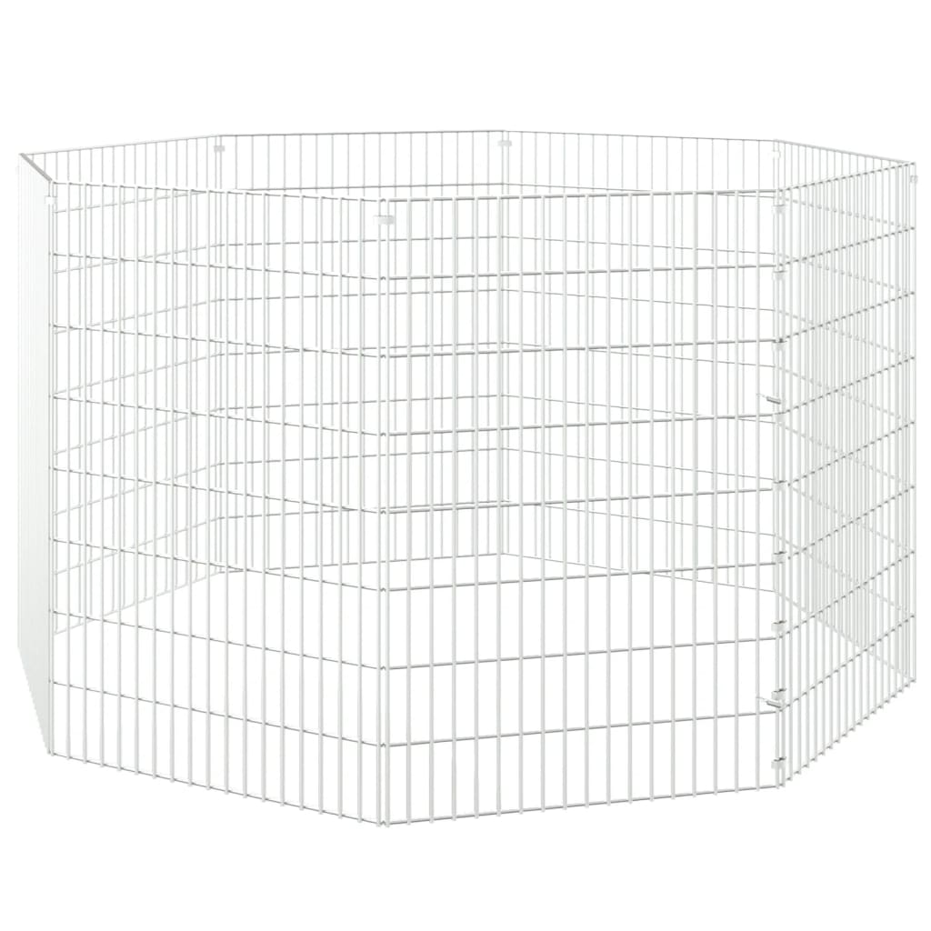 Konijnenkooi met 8 panelen 54x80 cm gegalvaniseerd ijzer 54 x 80 cm 8 panelen