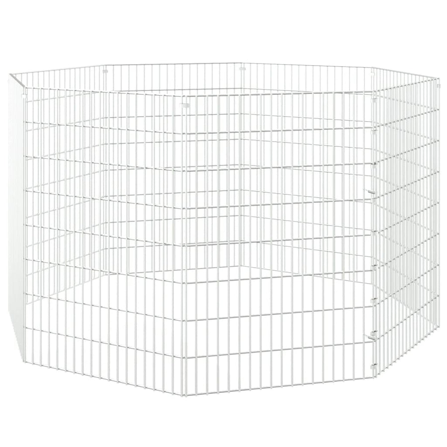 Konijnenkooi met 8 panelen 54x80 cm gegalvaniseerd ijzer 54 x 80 cm 8 panelen