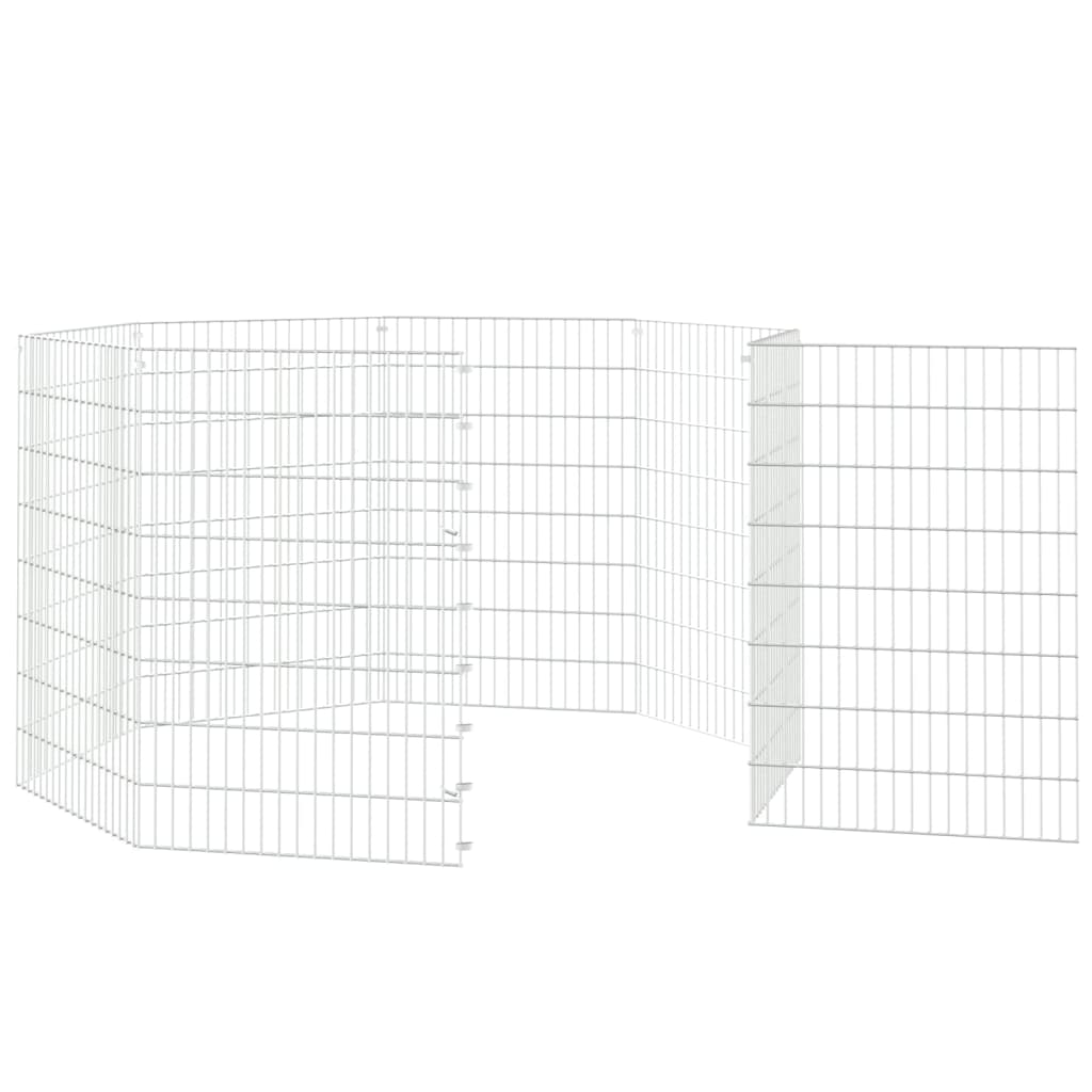 Konijnenkooi met 8 panelen 54x80 cm gegalvaniseerd ijzer 54 x 80 cm 8 panelen