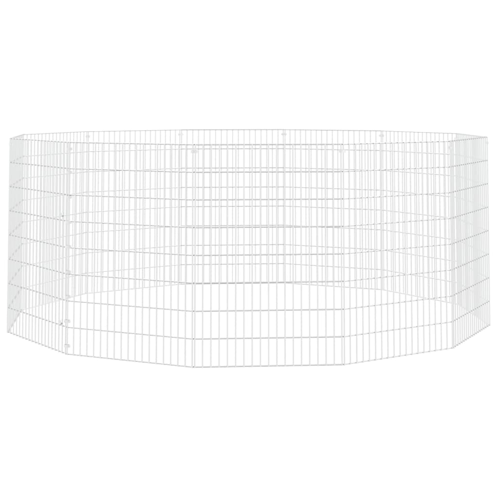 Konijnenkooi met 12 panelen 54x80 cm gegalvaniseerd ijzer 54 x 80 cm 12 panelen