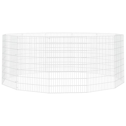 Konijnenkooi met 12 panelen 54x80 cm gegalvaniseerd ijzer 54 x 80 cm 12 panelen
