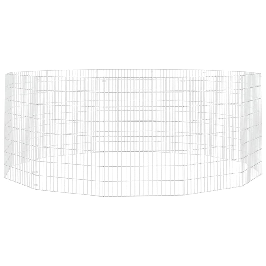 Konijnenkooi met 12 panelen 54x80 cm gegalvaniseerd ijzer 54 x 80 cm 12 panelen