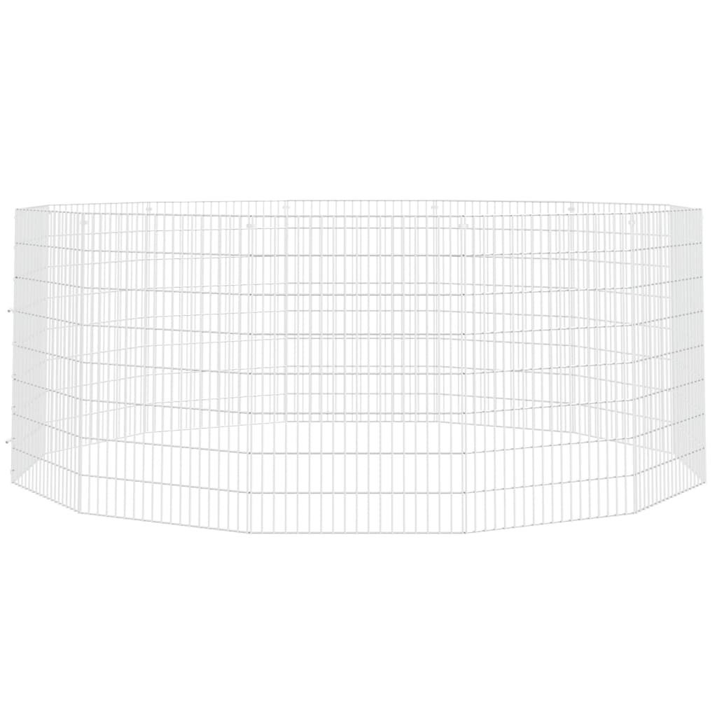 Konijnenkooi met 12 panelen 54x80 cm gegalvaniseerd ijzer 54 x 80 cm 12 panelen