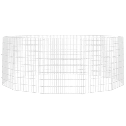 Konijnenkooi met 12 panelen 54x80 cm gegalvaniseerd ijzer 54 x 80 cm 12 panelen