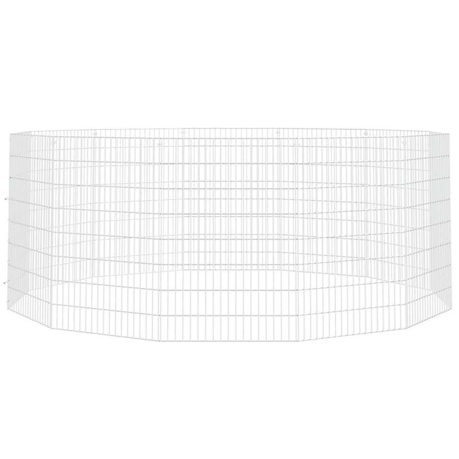 Konijnenkooi met 12 panelen 54x80 cm gegalvaniseerd ijzer 54 x 80 cm 12 panelen
