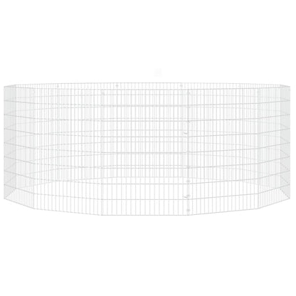Konijnenkooi met 12 panelen 54x80 cm gegalvaniseerd ijzer 54 x 80 cm 12 panelen