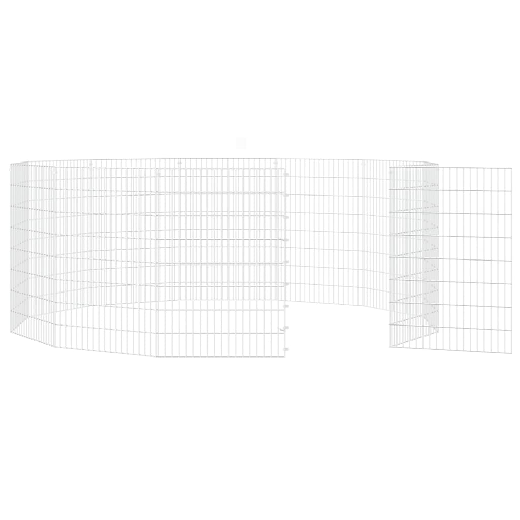 Konijnenkooi met 12 panelen 54x80 cm gegalvaniseerd ijzer 54 x 80 cm 12 panelen