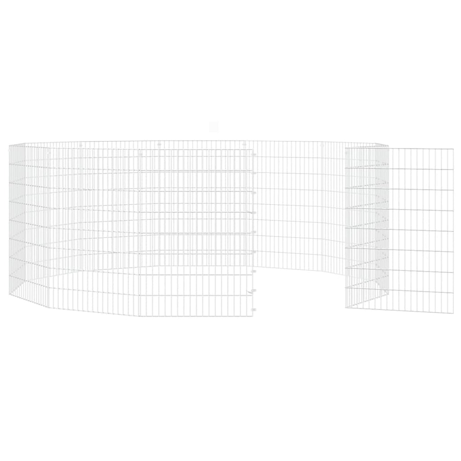 Konijnenkooi met 12 panelen 54x80 cm gegalvaniseerd ijzer 54 x 80 cm 12 panelen