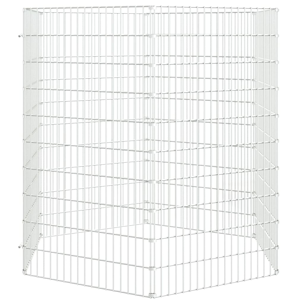 Konijnenkooi met 6 panelen 54x100 cm gegalvaniseerd ijzer 54 x 100 cm 6 panelen