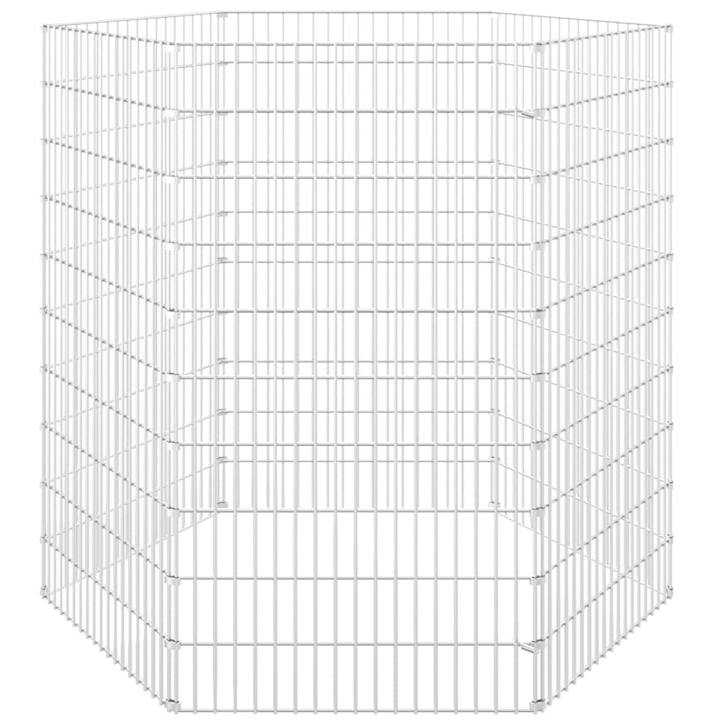 Konijnenkooi met 6 panelen 54x100 cm gegalvaniseerd ijzer 54 x 100 cm 6 panelen