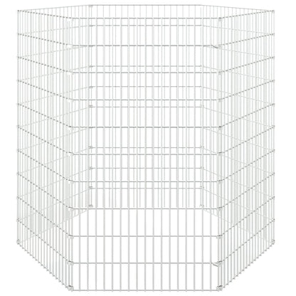 Konijnenkooi met 6 panelen 54x100 cm gegalvaniseerd ijzer 54 x 100 cm 6 panelen
