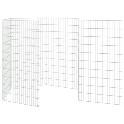 Konijnenkooi met 6 panelen 54x100 cm gegalvaniseerd ijzer 54 x 100 cm 6 panelen