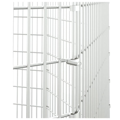 Vrije uitloop dierenverblijf 8 panelen 54x100 cm gegalvaniseerd ijzer