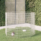 Free-range animal enclosure 8 panels 54x100 cm galvanized iron