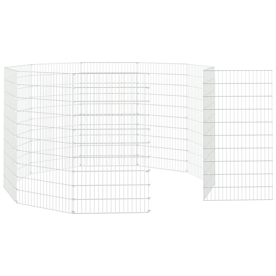 Konijnenkooi Met Gegalvaniseerd Ijzer 54 x 100 cm 10 panelen