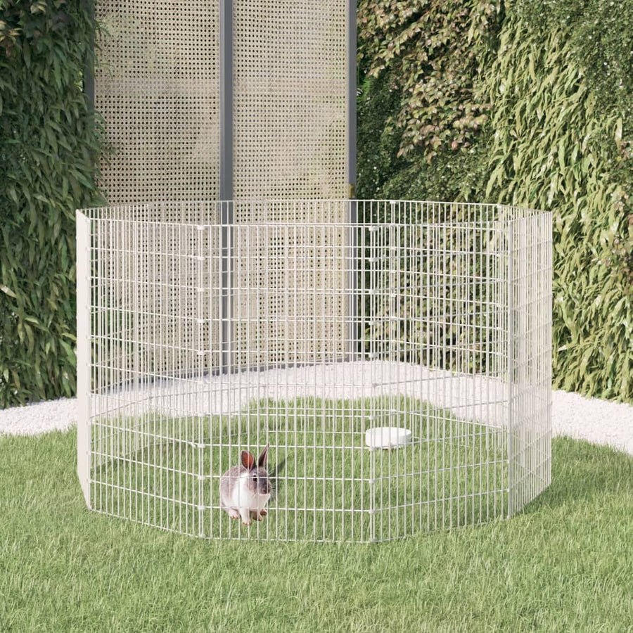 Konijnenkooi Met Gegalvaniseerd Ijzer 54 x 100 cm 10 panelen