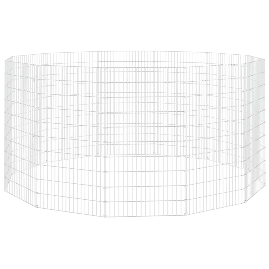 Konijnenkooi met 12 panelen 54x100 cm gegalvaniseerd ijzer 54 x 100 cm 12 panelen