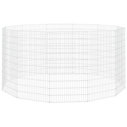 Konijnenkooi met 12 panelen 54x100 cm gegalvaniseerd ijzer 54 x 100 cm 12 panelen