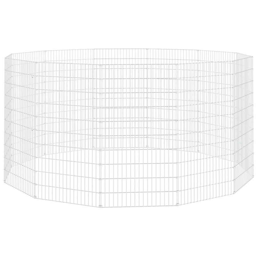 Konijnenkooi met 12 panelen 54x100 cm gegalvaniseerd ijzer 54 x 100 cm 12 panelen