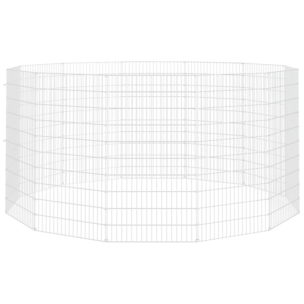 Konijnenkooi met 12 panelen 54x100 cm gegalvaniseerd ijzer 54 x 100 cm 12 panelen