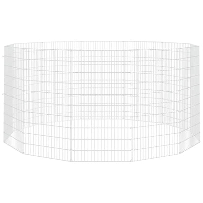 Konijnenkooi met 12 panelen 54x100 cm gegalvaniseerd ijzer 54 x 100 cm 12 panelen