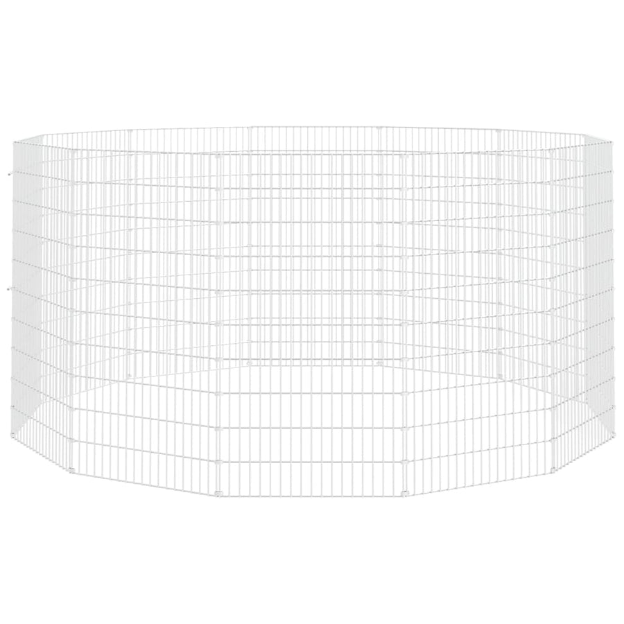Konijnenkooi met 12 panelen 54x100 cm gegalvaniseerd ijzer 54 x 100 cm 12 panelen