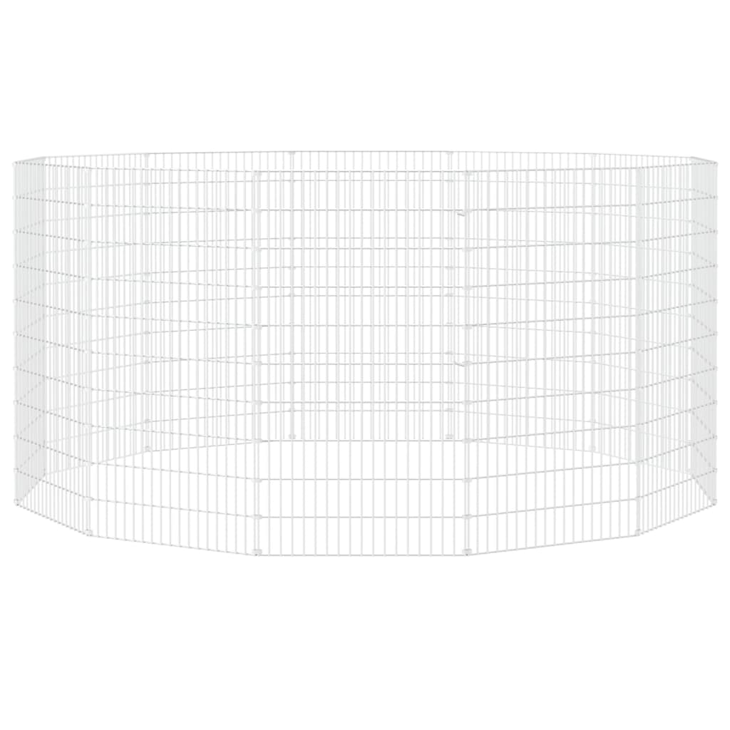 Konijnenkooi met 12 panelen 54x100 cm gegalvaniseerd ijzer 54 x 100 cm 12 panelen