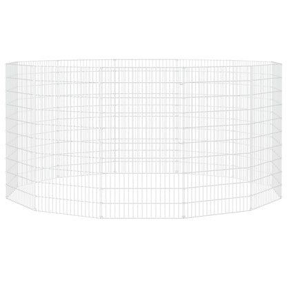Konijnenkooi met 12 panelen 54x100 cm gegalvaniseerd ijzer 54 x 100 cm 12 panelen