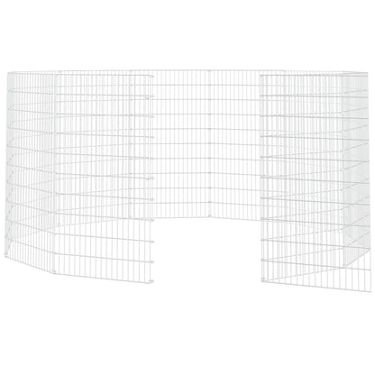 Konijnenkooi met 12 panelen 54x100 cm gegalvaniseerd ijzer 54 x 100 cm 12 panelen