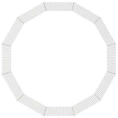 Konijnenkooi met 12 panelen 54x100 cm gegalvaniseerd ijzer 54 x 100 cm 12 panelen