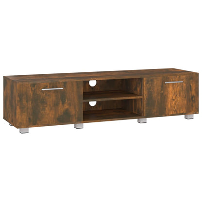 Tv-meubel 140x40x35 cm bewerkt hout gerookt eikenkleurig