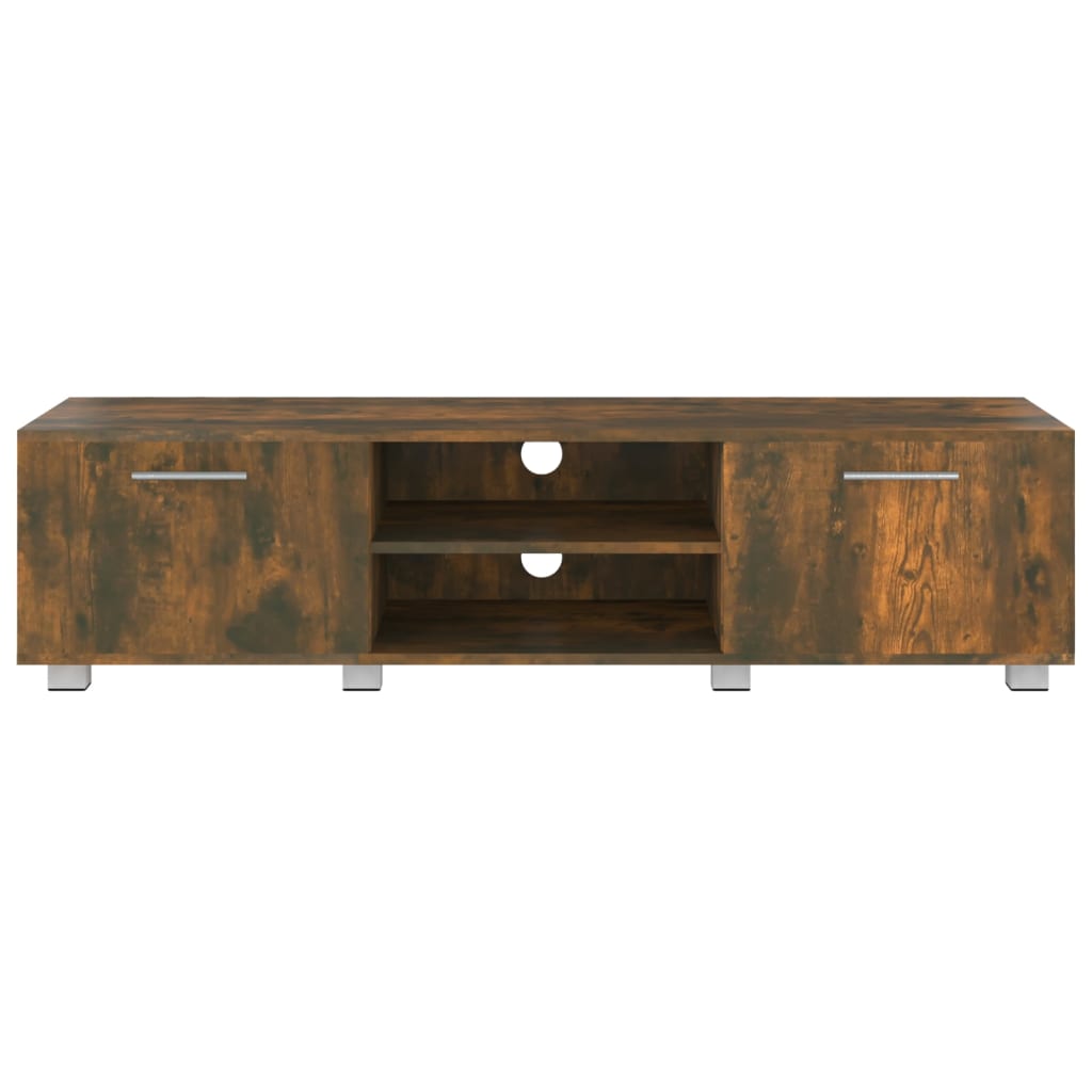Tv-meubel 140x40x35 cm bewerkt hout gerookt eikenkleurig