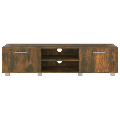 Tv-meubel 140x40x35 cm bewerkt hout gerookt eikenkleurig