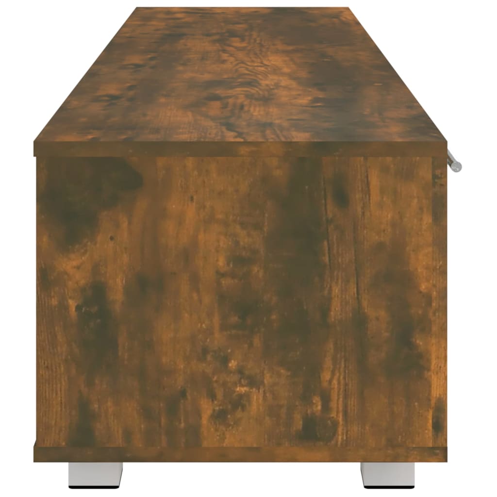 Tv-meubel 140x40x35 cm bewerkt hout gerookt eikenkleurig