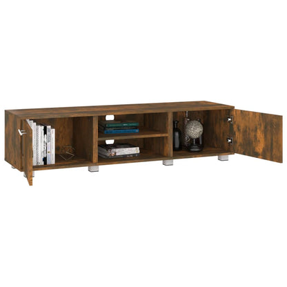 Tv-meubel 140x40x35 cm bewerkt hout gerookt eikenkleurig