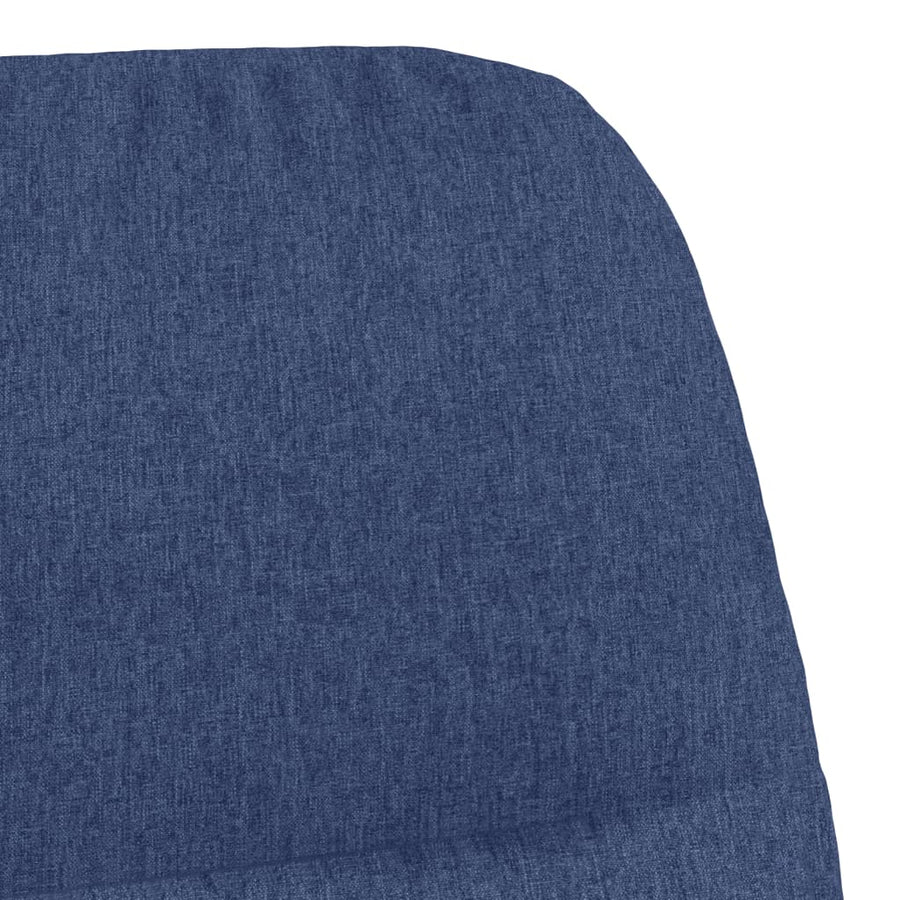 Schommelstoel Met Voetenbank Stof Blauw