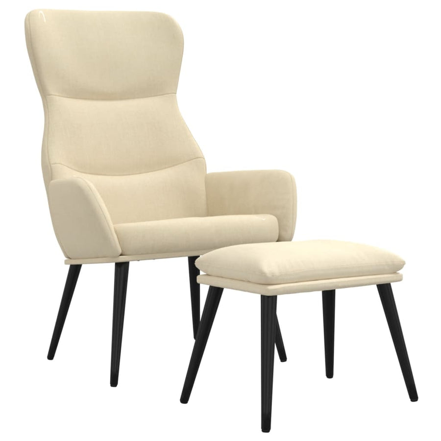 Relaxstoel Met Voetenbank Stof Kleurig 1