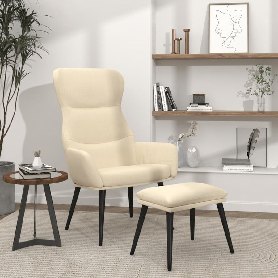 Relaxstoel Met Voetenbank Stof Kleurig 1
