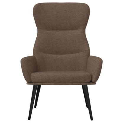 Relaxstoel met voetenbank stof taupe