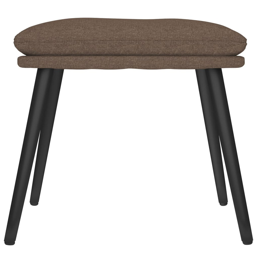 Relaxstoel met voetenbank stof taupe