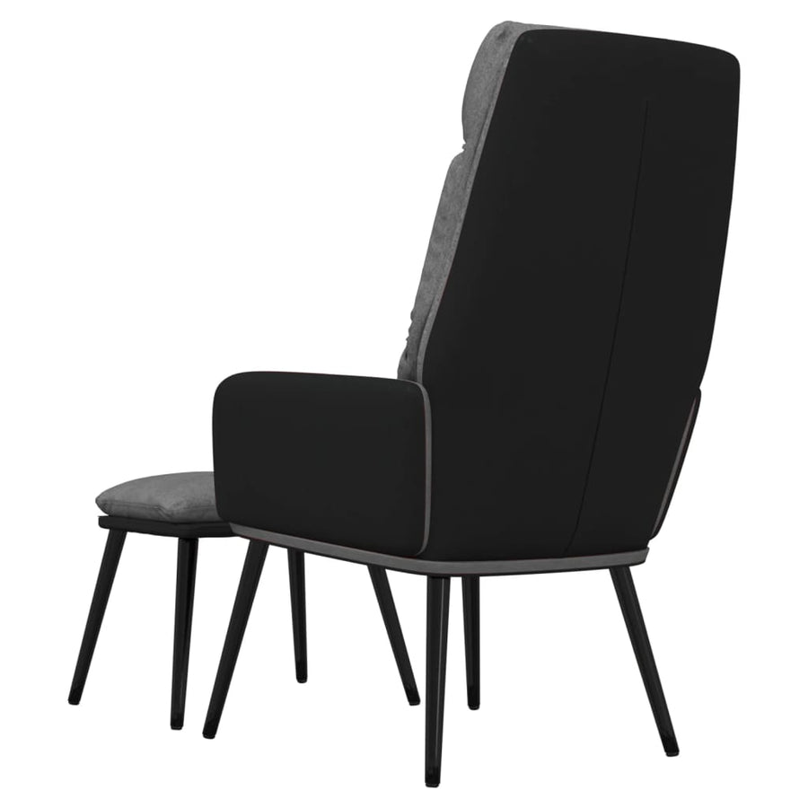 Relaxstoel Met Voetenbank Stof En Kunstleer 1