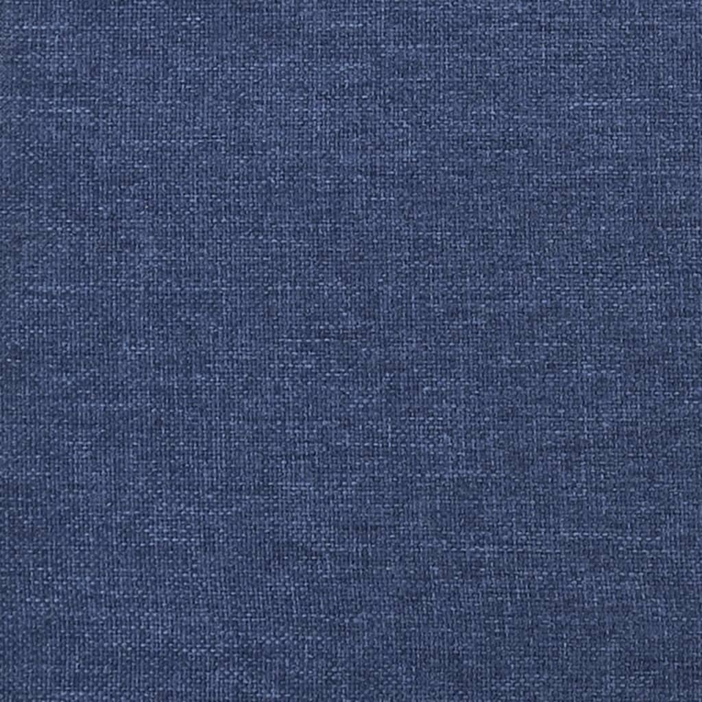 Relaxstoel met voetenbank stof blauw