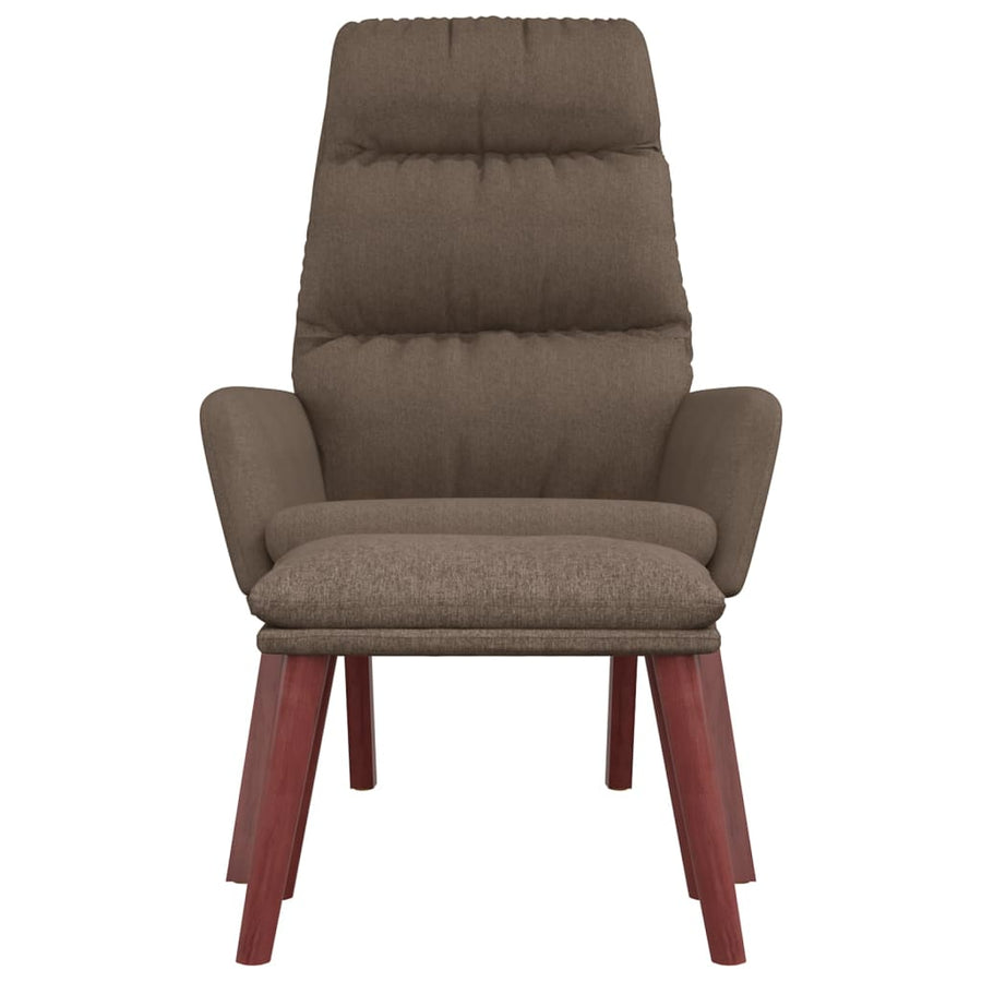Relaxstoel met voetenbank stof taupe
