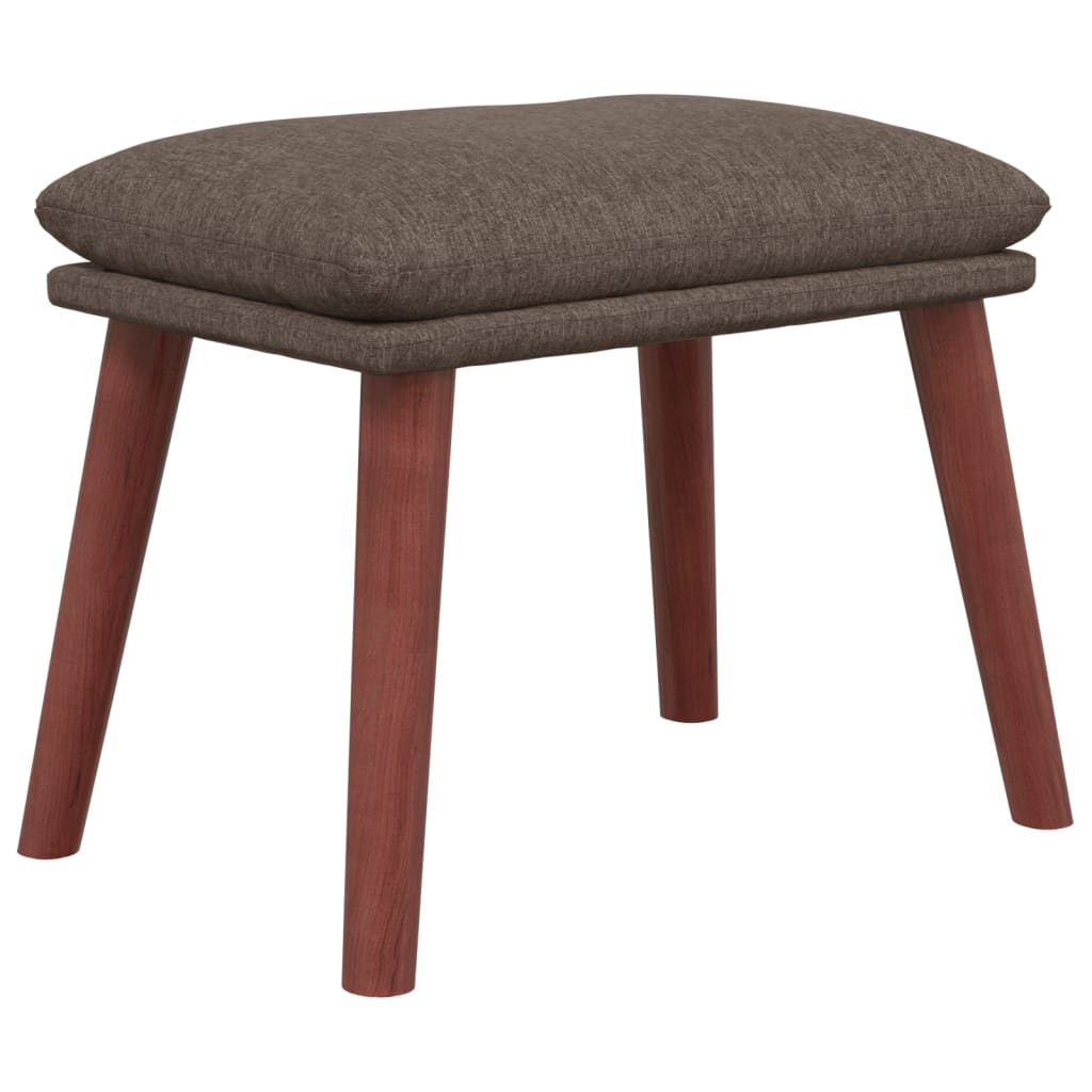 Relaxstoel met voetenbank stof taupe